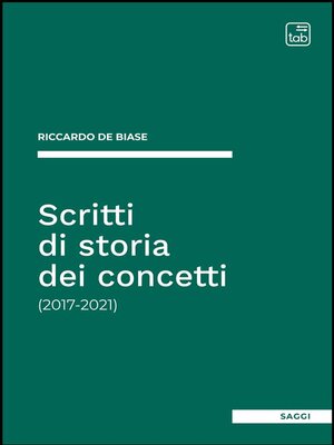 cover image of Scritti di storia dei concetti